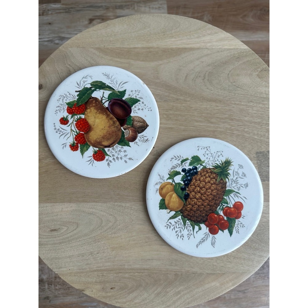Vintage Tropical Ceramic Trivets